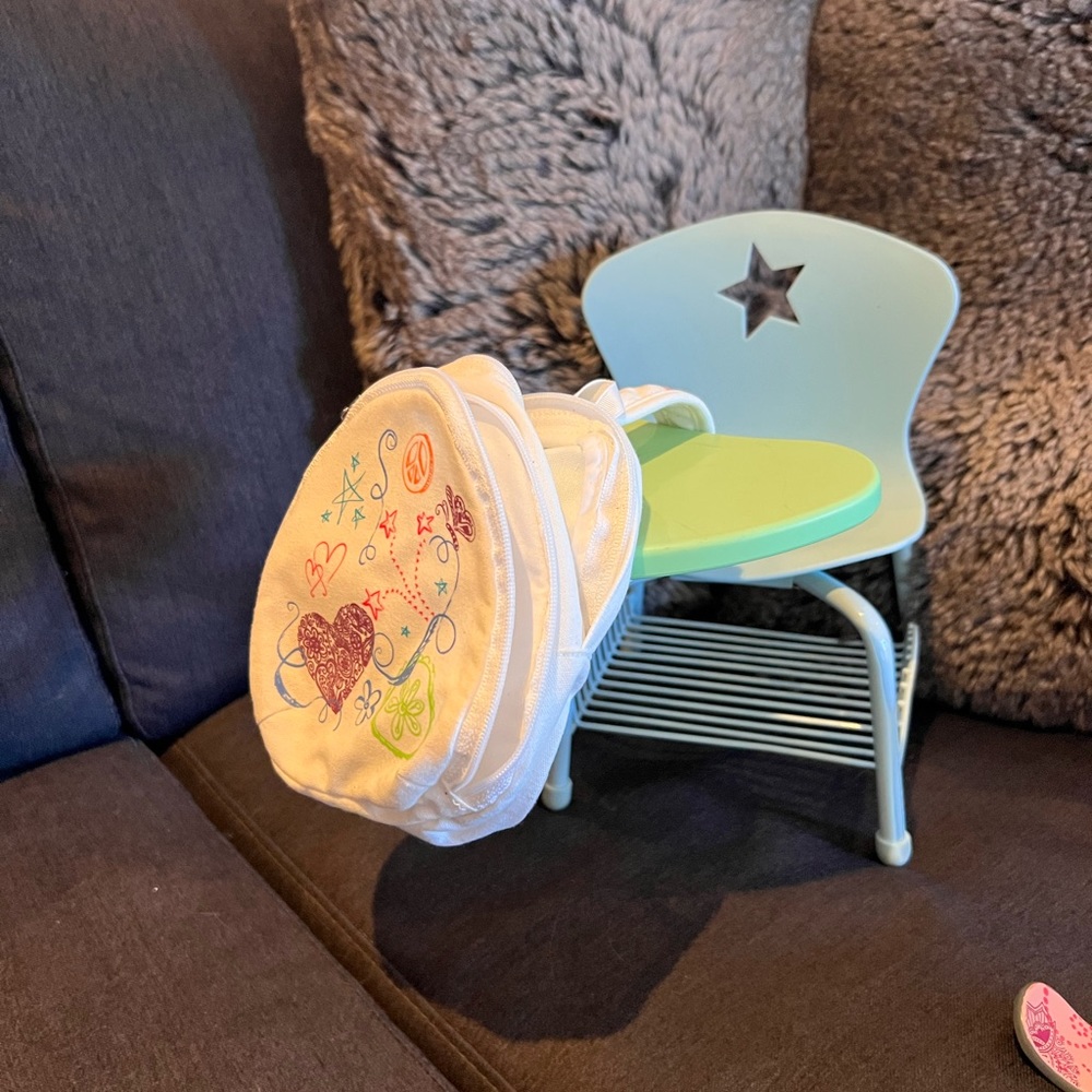 American girl desk with back pack